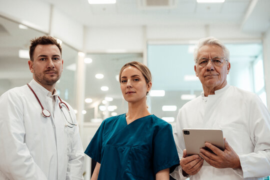 Medical team in a doctor's office showcasing teamwork and professionalism