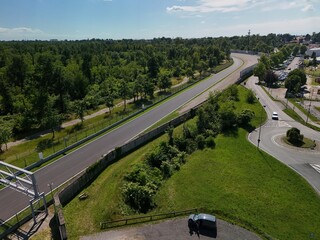 Fototapeta premium Aerial viev of Monza Racing Circuit