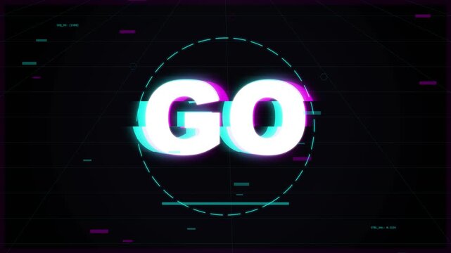 Digital countdown timer with glitch aesthetic and motion graphics