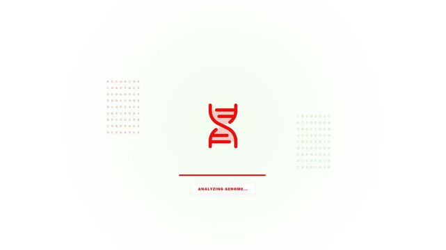Genome Ai Analysis Process Animation with Graphic Elements