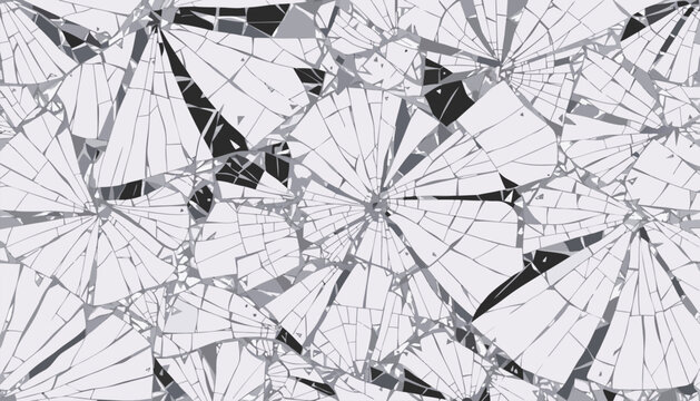 Shattered Glass Polygon and Dark Abstract Geometric Wallpaper