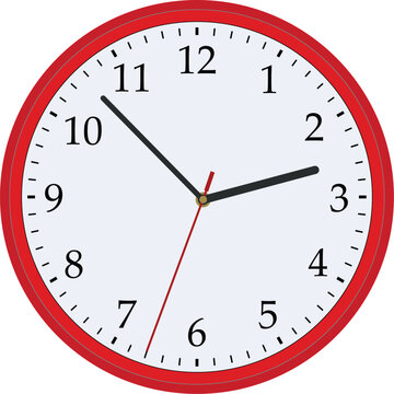 Classic Analog Wall Clock Vector