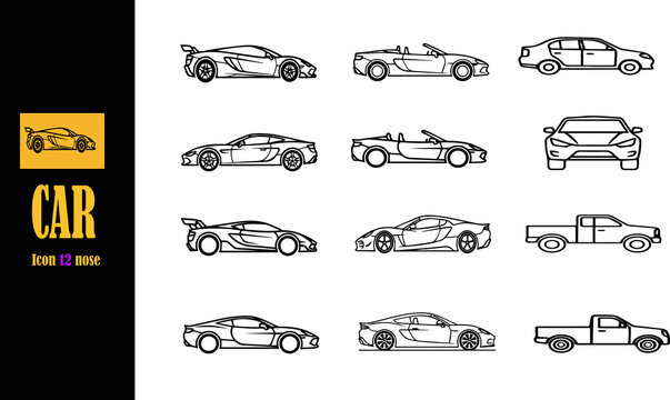 Unic latest car set, modern style old looking