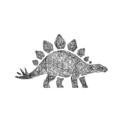 Sketch stegosaurus icon design © David Zydd