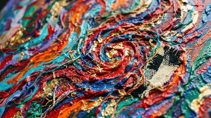 Fototapeta premium Swirling Abstract Artwork With Vibrant Colors And Dynamic Patterns Creating A Modern And Energetic Mood.