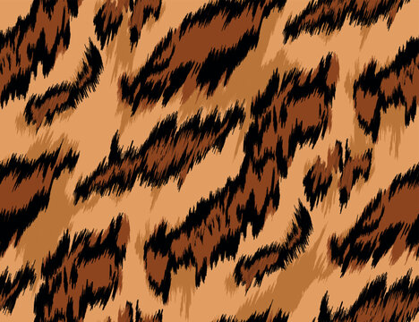Ikat leopard print. Textile pattern. Wallpaper design.
