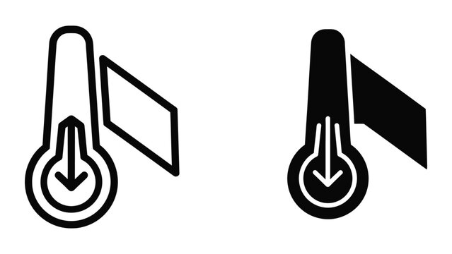 Download icon with document and flag variations