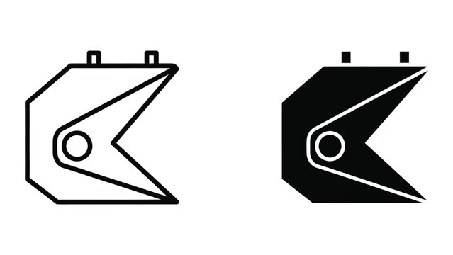 Modern abstract geometric logo with circular and angular design