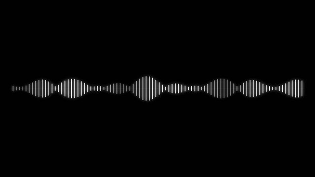 Sound wave pattern on black background.