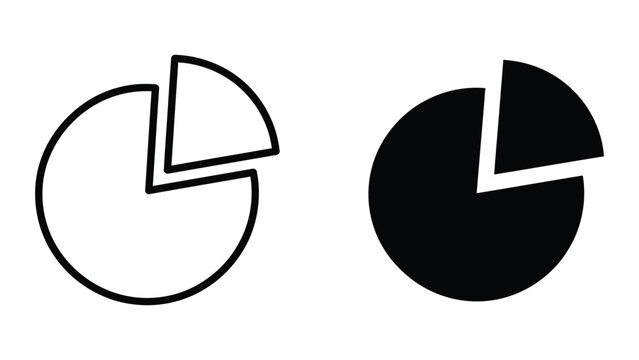 Black and white pie chart with missing slice comparison
