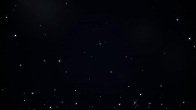 White Twinkling Star Sparkle Glowing Dust Light Shine Black Background