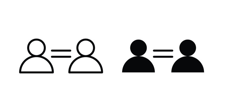 Equality icon for mobile apps and websites.