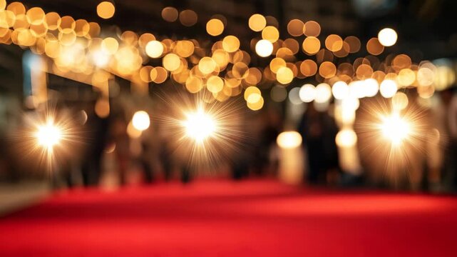 Luxury Event and Premiere Concept Abstract Red Carpet Background for Titles and Presentations.