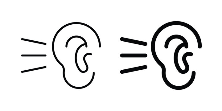 Hearing icon for mobile apps and websites.