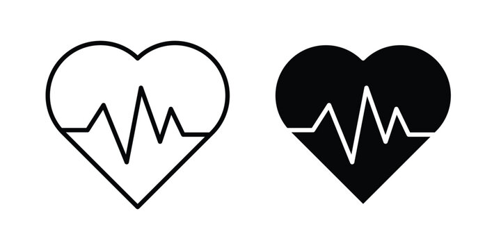 Heartbeat icon for mobile apps and websites.
