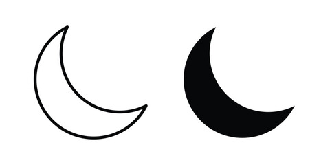 Moon icon for mobile apps and websites. © Rajes