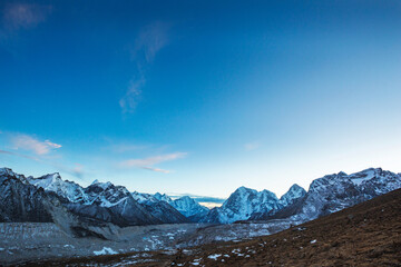 Obraz premium The Khumbu glacier en route to Everest Base Camp. Nepal