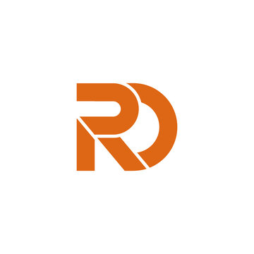 Vector graphic of a modern RD monogram logo with interconnected letters and sleek geometric typography. This vector is perfect for wedding name logos, company logos, and branding, etc.