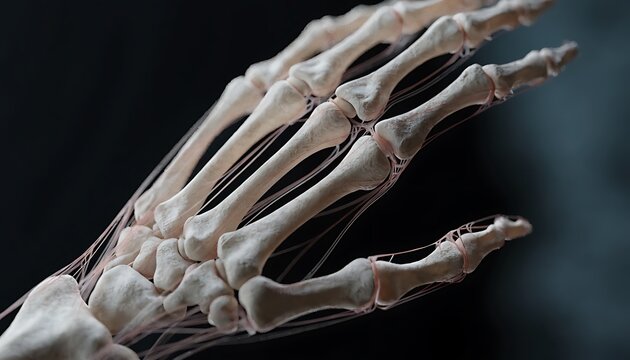 Human Hand Skeleton Anatomy Close-up Detail
