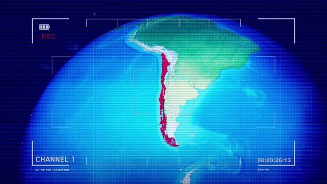 chile HUD Map With Effects Satellite