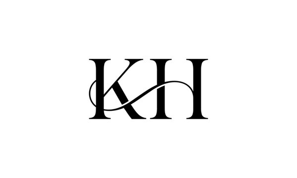 KH initial letters logo or KH monogram	