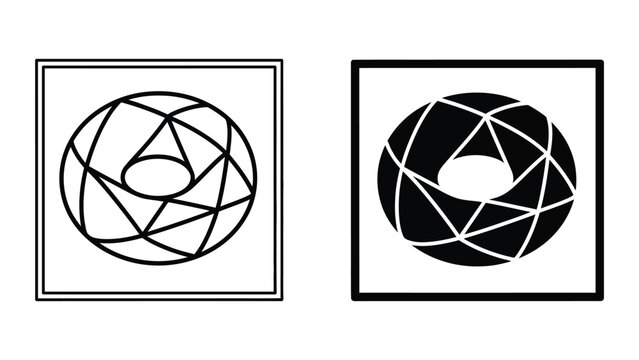 Geometric flower pattern with intersecting circles design