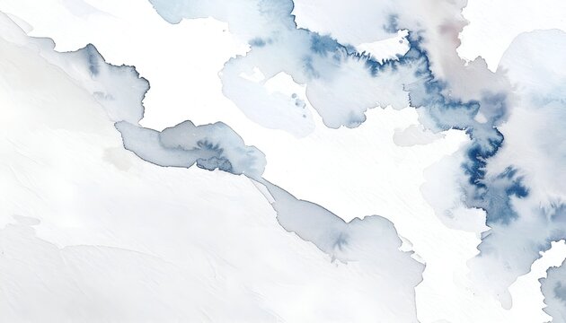 Abstract watercolor art with shades of blue and gray