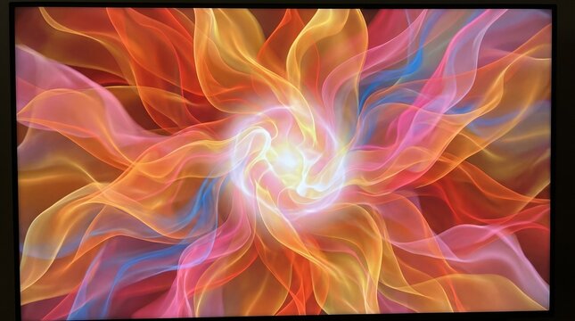 Summer solstice. Abstract sunny background. Fractal artwork for creative graphic design