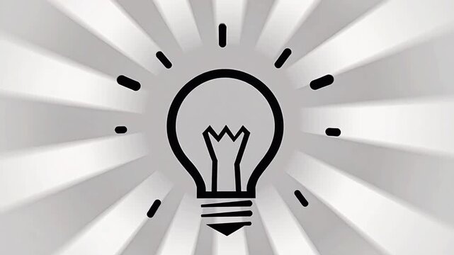 cool light bulb silhouette vector video