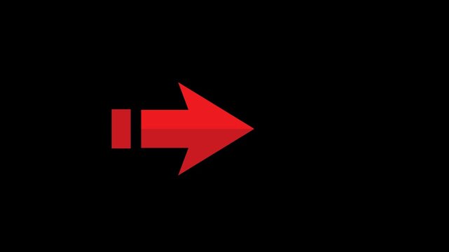 Red Arrow Pointing Rightwards direction