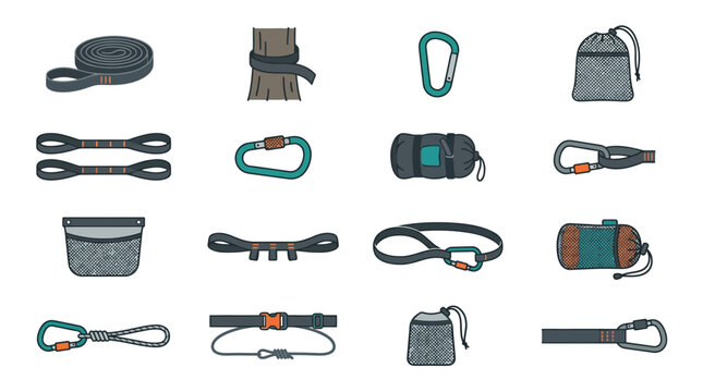 Climbing gear and equipment tools.
