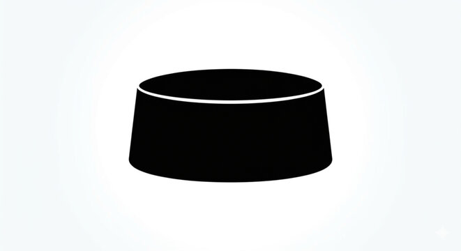 Black songkok peci indonesian traditional hat icon isolated vector illustration