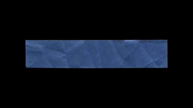 Paper reveal lower third on alpha channel - navy blue