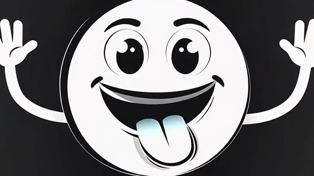 cute and adorable smile silhouette vector video