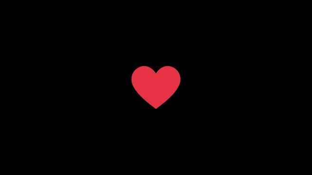 Heart Pulse Loading Counter Loop Animation 100 Percent Complete Stock Video with alpha channel