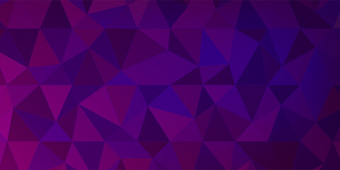 Fototapeta premium Dark Purple vector shining triangular background. Creative geometric illustration in Origami style with gradient. A new texture for your design.