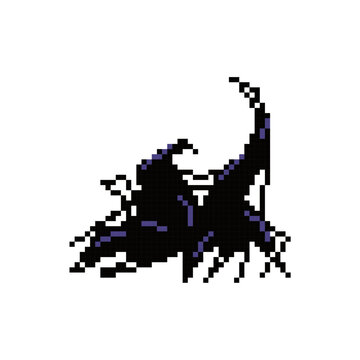 black symbiote parasite pixel art