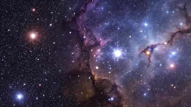 A vibrant and detailed image showcases a stunning nebula amidst a backdrop of countless stars, revealing the beauty and vastness of deep space.