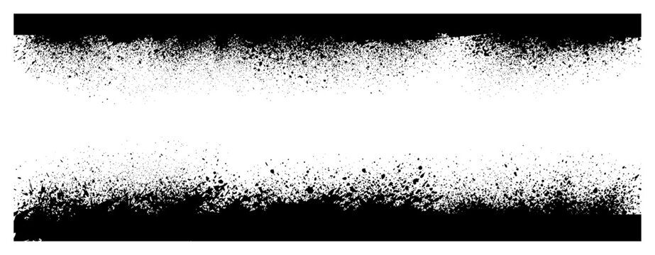 Spray paint texture border with grunge splatter and gritty distress style