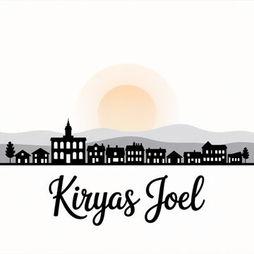 Kiryas Joel New York Skyline Vector &ndash; Hudson Valley Community Silhouette