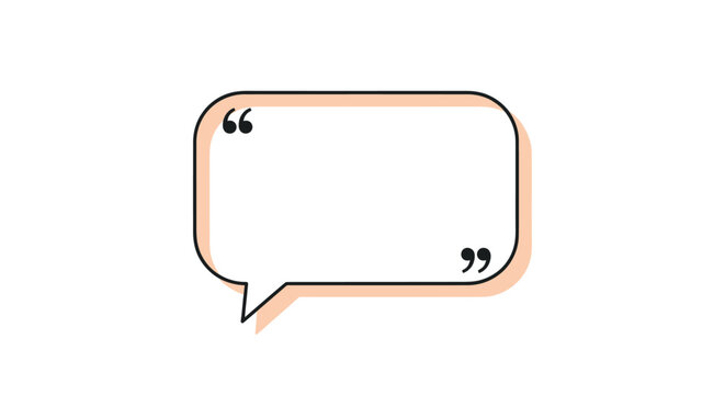 Speech Bubble with Quotation Marks Vector