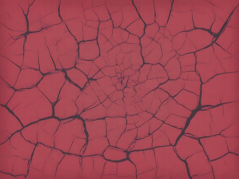 Distressed Plastisol Ink, Red Cracked Texture Overlay. For Retro T-shirt designs. Rough Dirty Worn Effect. Vintage Isolated Pattern