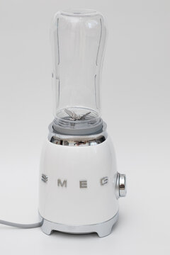 SMEG blender mixer on white background. New York, USA - May 16, 2026