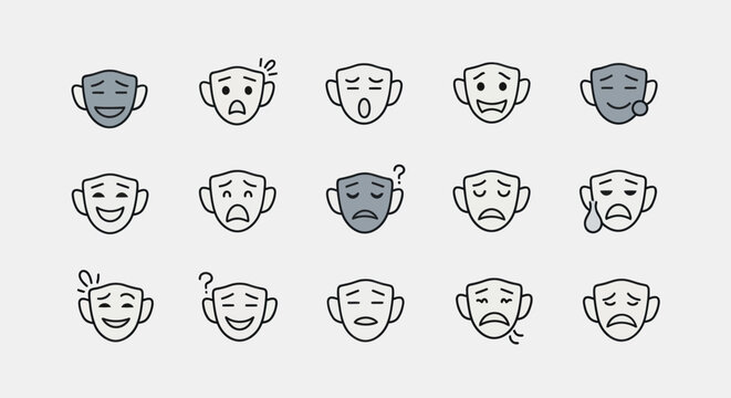 Emotional face icons