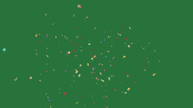 Animated Green Confetti Border Green Screen Chroma Key Motion Graphic