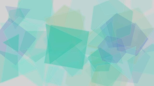 Abstract Geometric Cyan Glass Shape Background