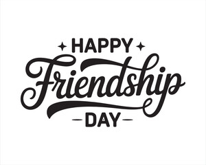 Happy Friendship Day Lettering. Happy Friendship Day. Handwritten.  international friendship day 'best friends forever' typography design © mir nahid
