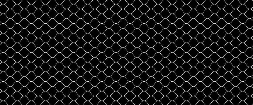 Net texture pattern on white background. Net texture pattern for backdrop and wallpaper. Realistic net pattern with black squares. Geometric background, vector Eps10