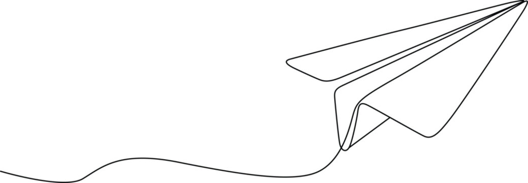 Paper airplane flying with motion blur Vector