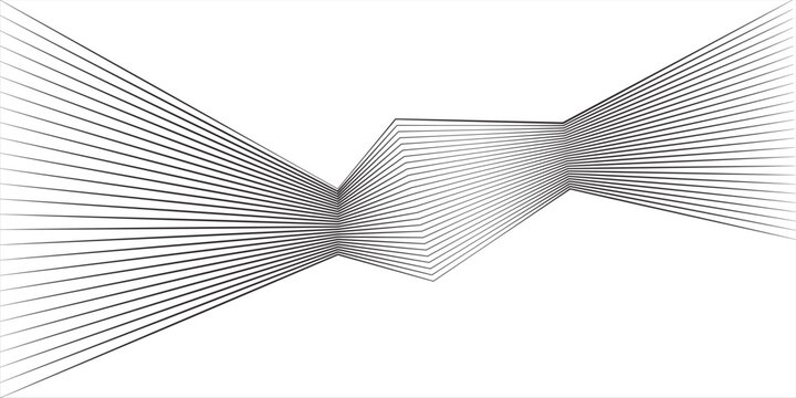 White black color. Linear background. Design elements. Poligonal lines. Protective layer for banknotes, certificates template. Vector Vector lines of different thicknesses from thin to thick EPS 10